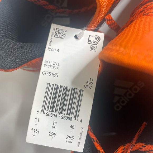 Adidas Boost Icon 4 IV Metal Baseball Cleats Size 11.5 - Picture 3 of 6